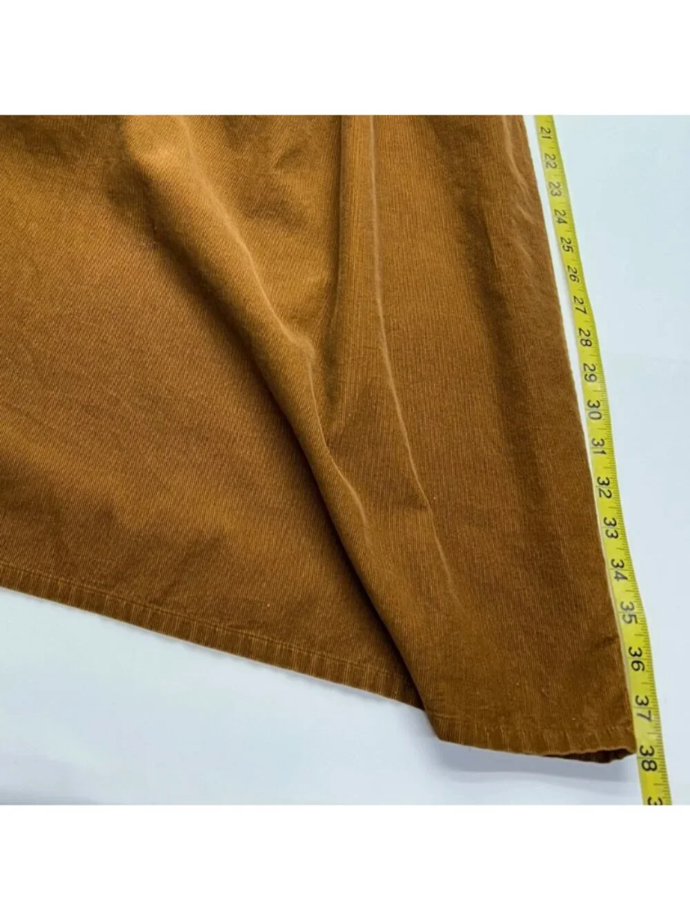 Vintage Eddie Bauer Brown Corduroy Sleeveless Button-Front Midi Dress Womens L - Picture 11 of 16